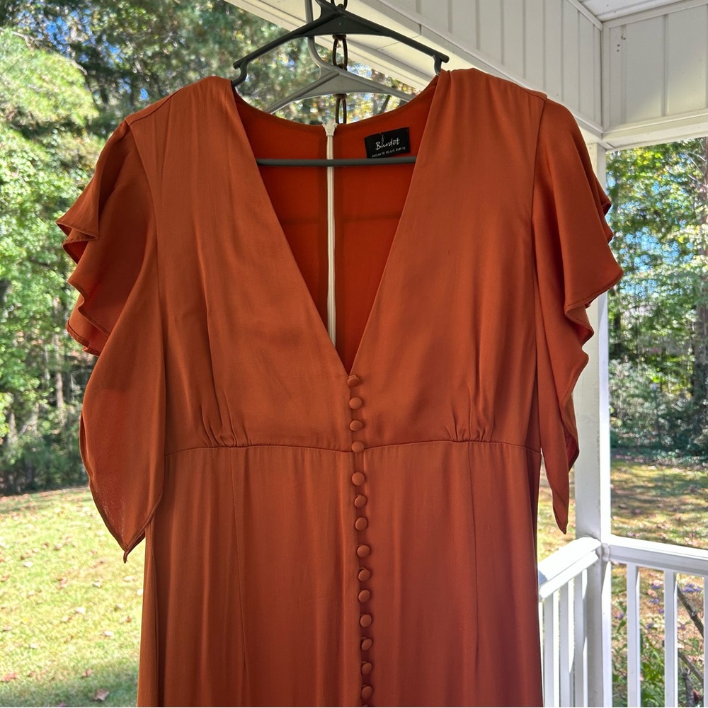 Semi-formal Maxi Dres with Fabric Buttons